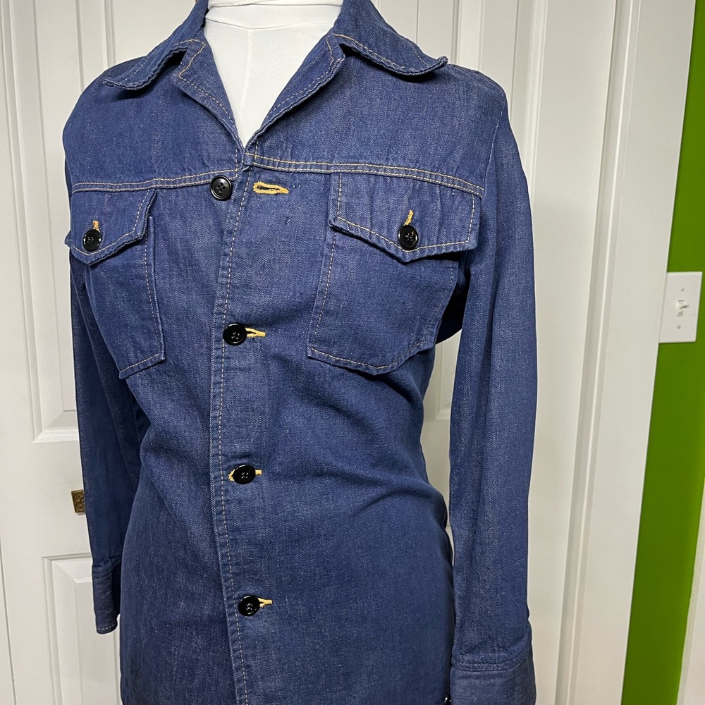 Vintage 
Leisure suit style
Jean blazer
